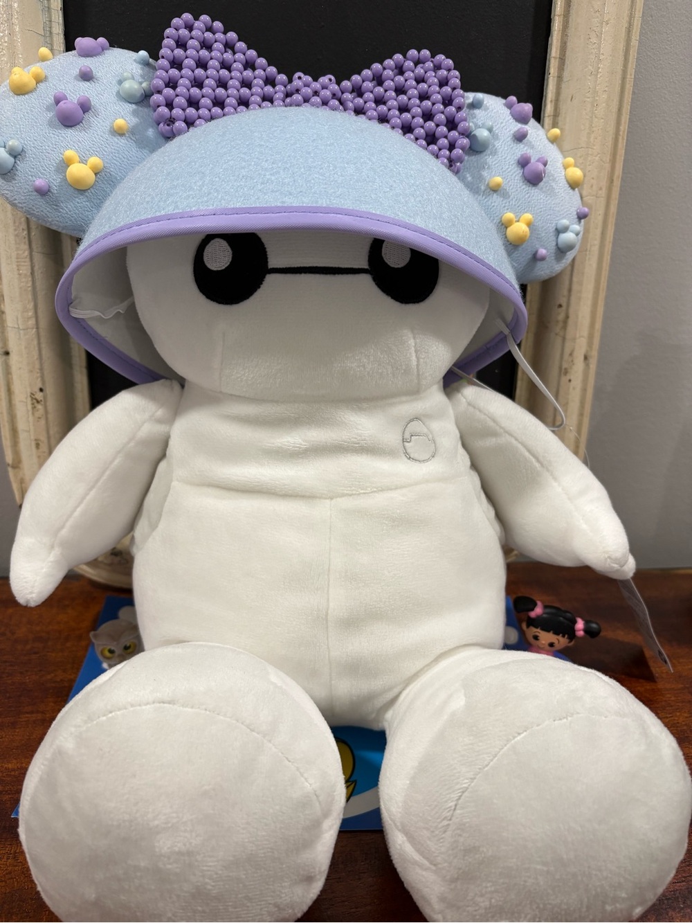 Disney Minnie Hat Light Blue felt with Lavender Trim - Picture 2 of 8